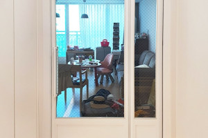 의정부시 모던 아파트, 초슬림스윙도어로 완성한 품격 있는 현관중문 인테리어 후기